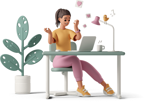 Person Sitting In Desk